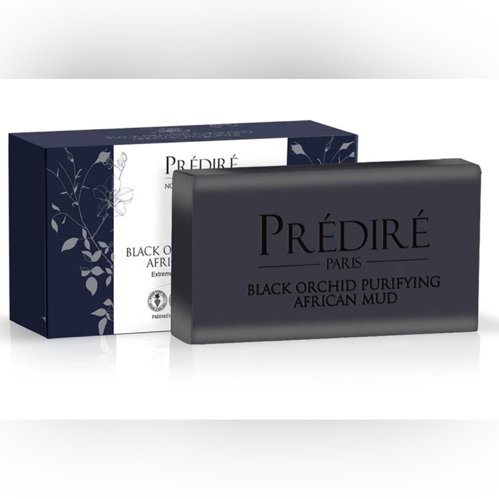 NWT Predire Paris Black Orchid Purifying African Mud Bar Soap - Black 1 ct.